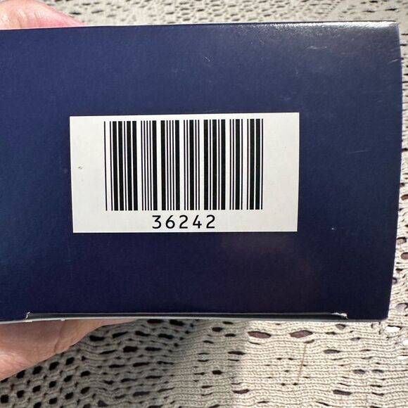 Longaberger Miniature Milk Pitcher pottery - Cream/Blue - New - Picture 3 of 7